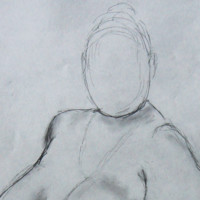 Pencil figure drawing of a woman