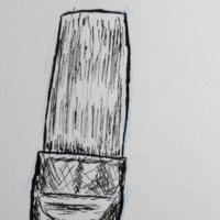 Ink drawing of a paintbrush