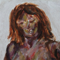 Acrylic painting of a woman