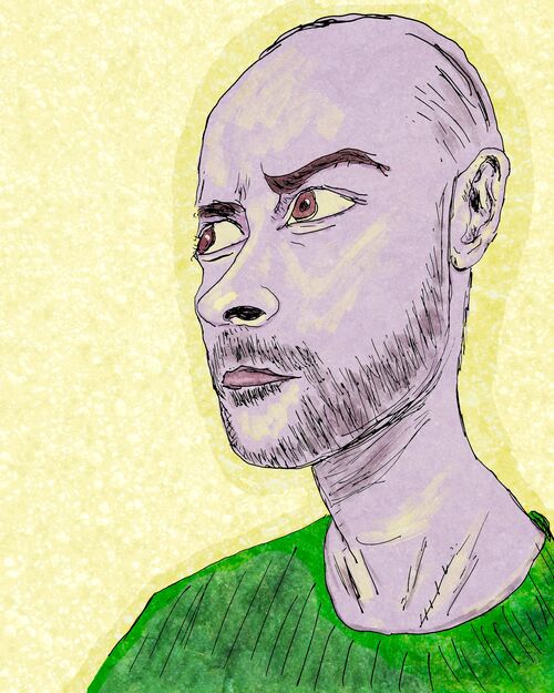 A painting of a man