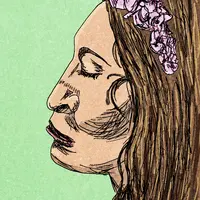 A digital painting of a woman