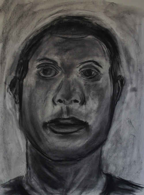 Charcoal self portrait