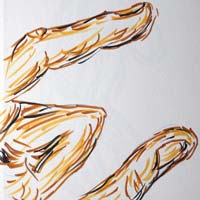 Marker drawing of fingers