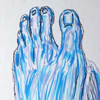 Marker drawing of left foot