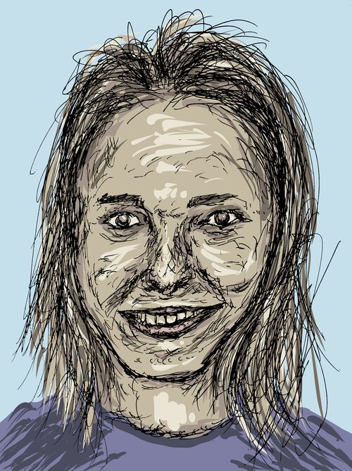 Digital painting of a woman