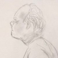 Pencil figure drawing of a man