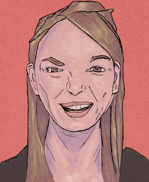 A digital painting of a woman