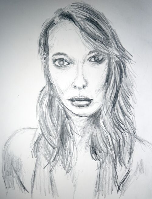 Pencil portrait of a woman