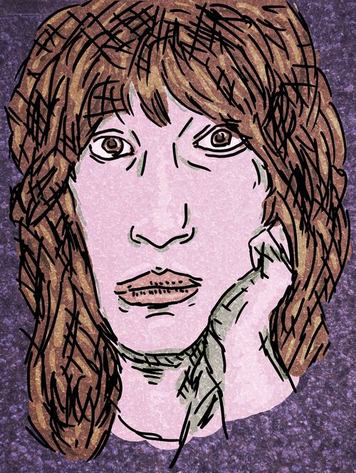 A digital painting of a woman